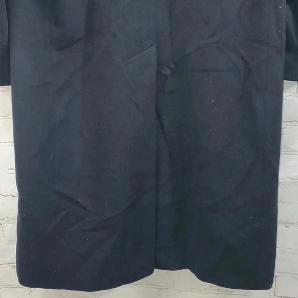 Vintage Conte di Milano Double Breasted Navy Wool Cashmere Trench Coat Men's L44 - Picture 12 of 17